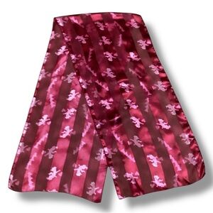 Wrap-able Lightweight Holiday Valentines Day Cherub Red & Pink Silk Feel Scarf